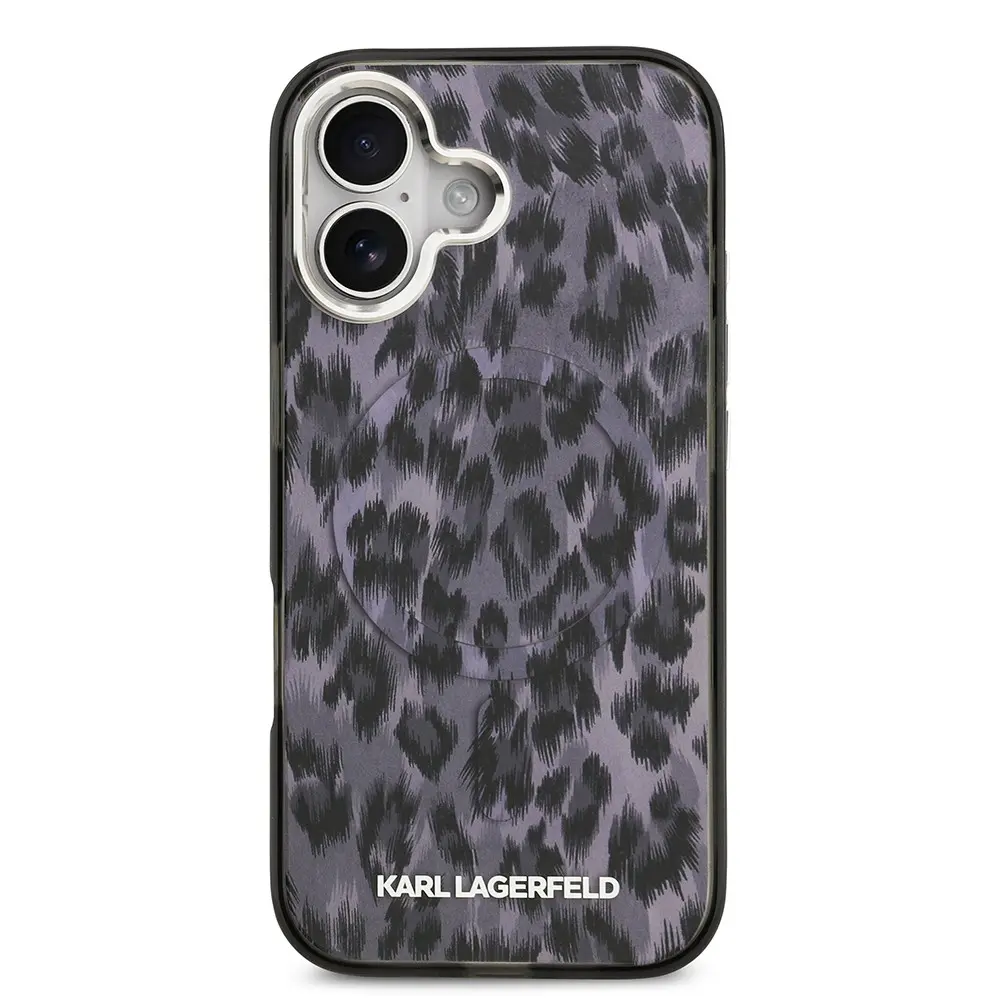 iPhone 17 MagSafe Uyumlu Leopar Baskılı Kılıf - Karl Lagerfeld