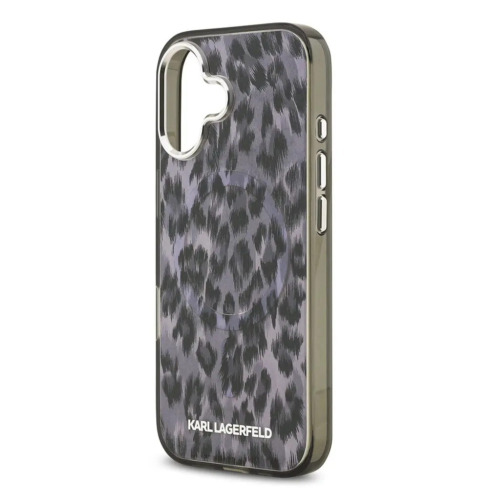 iPhone 17 MagSafe Uyumlu Leopar Baskılı Kılıf - Karl Lagerfeld