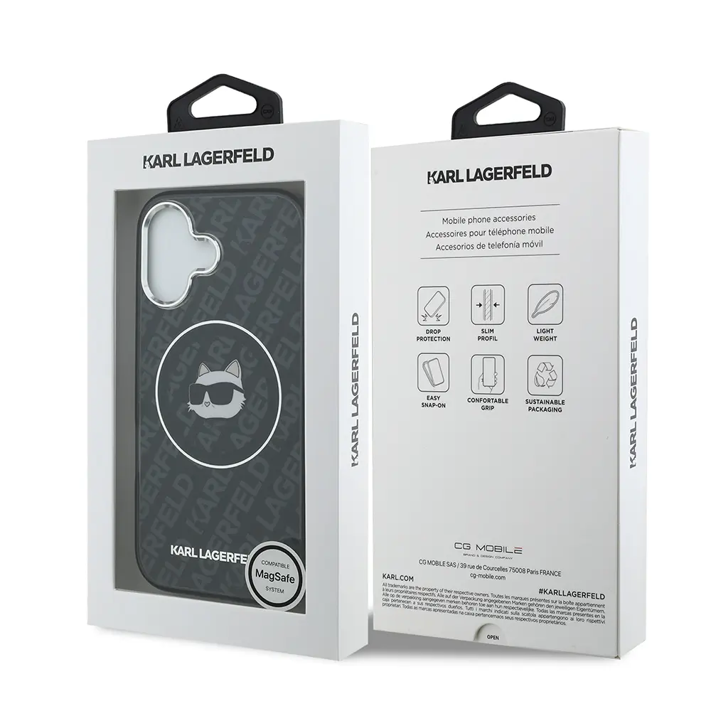 Apple iPhone 17 Kılıf Karl Lagerfeld Orjinal Lisanslı IML Baskılı Choupette Heads Kapak
