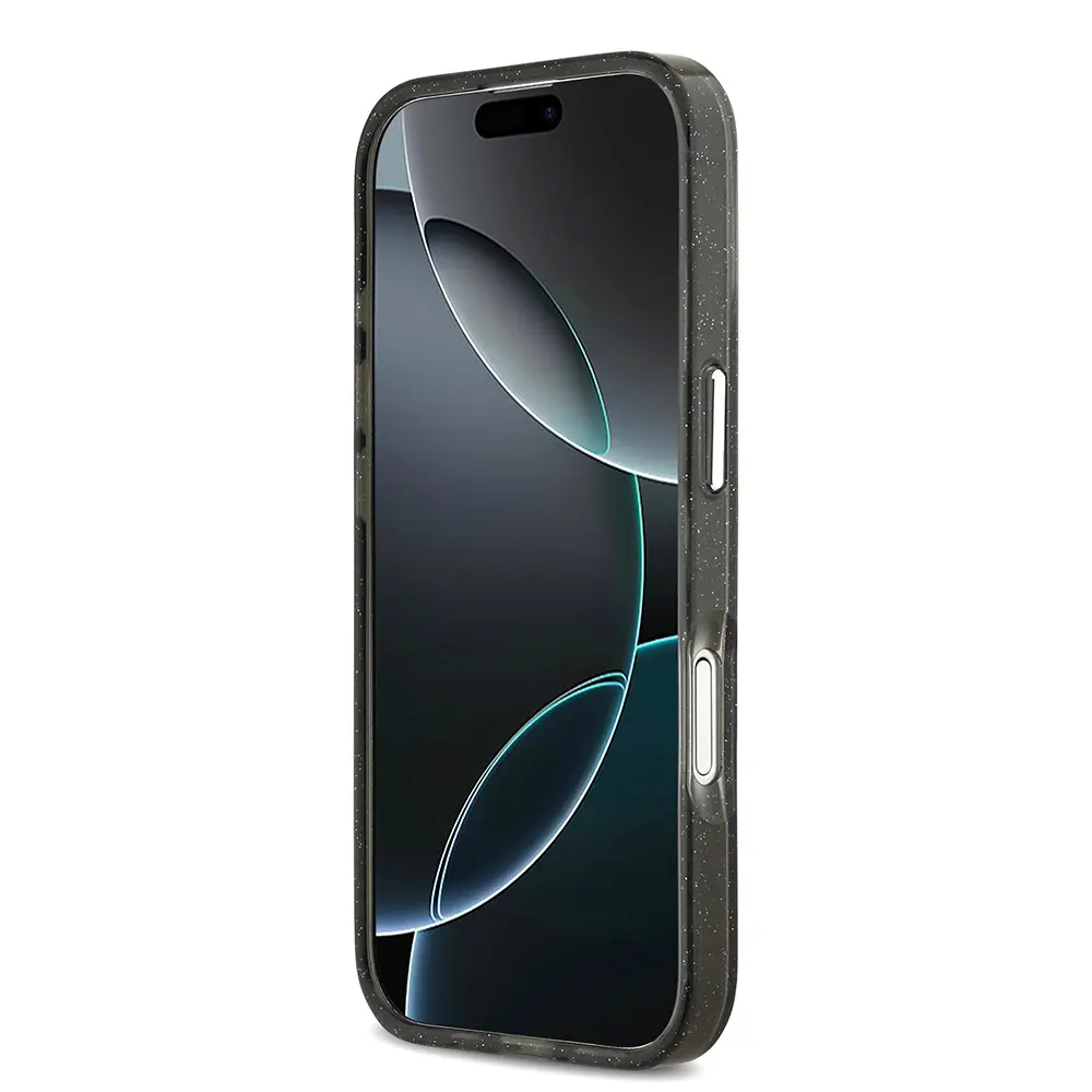 iPhone 17 Uyumlu Simli Karl & Choupette Logolu Kılıf - Karl Lagerfeld