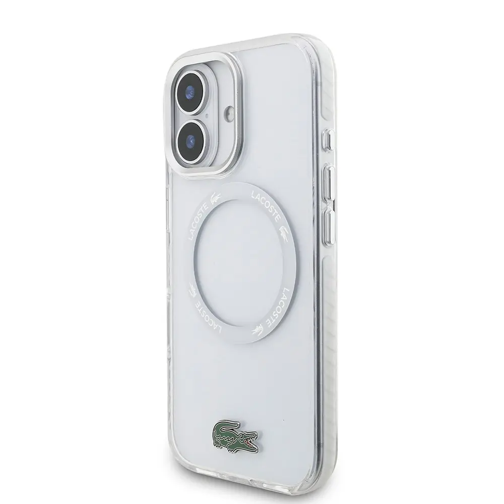 iPhone 17 MagSafe Uyumlu Şeffaf Kılıf - Lacoste İkonik Timsah Logolu