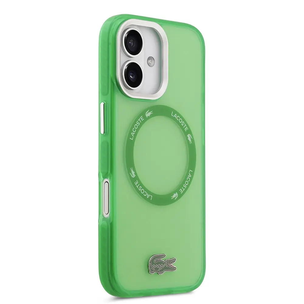 iPhone 17 MagSafe Uyumlu Şeffaf Kılıf - Lacoste İkonik Timsah Logolu