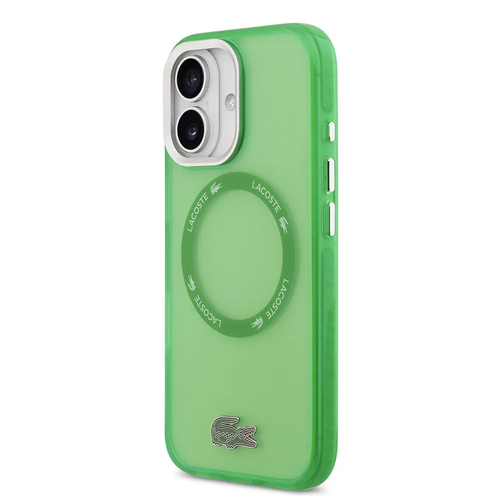 iPhone 17 MagSafe Uyumlu Şeffaf Kılıf - Lacoste İkonik Timsah Logolu
