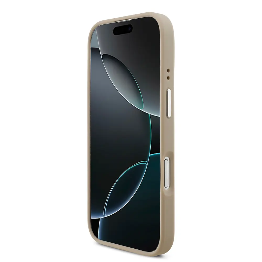 iPhone 17 MagSafe Uyumlu Standlı Kılıf - Lacoste PU Pike Desenli