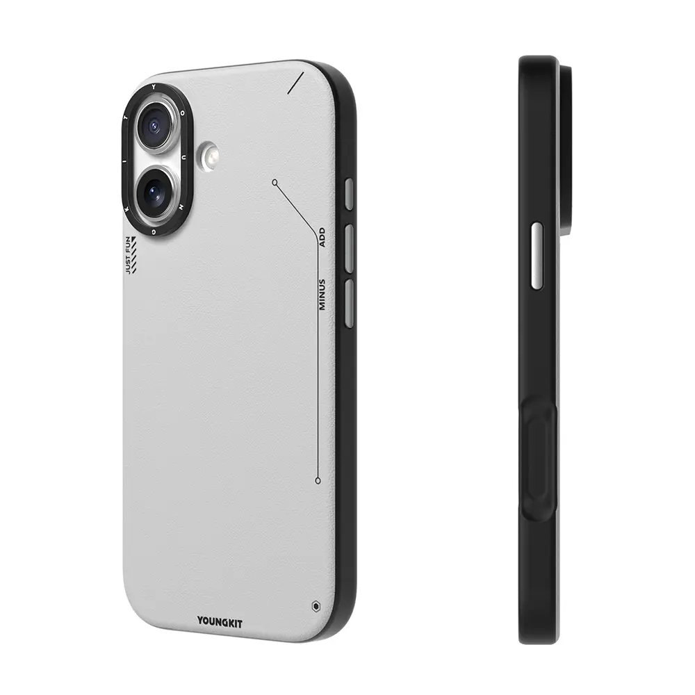 iPhone 17 MagSafe Şarj Özellikli Mat Deri Desenli Kılıf - Youngkit Tech Fashion