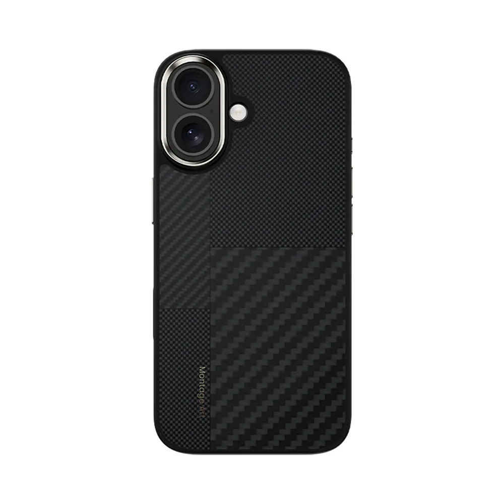 iPhone 17 MagSafe Uyumlu Karbon Fiber Kılıf - Benks Montage Hybrid ArmorPro Kevlar