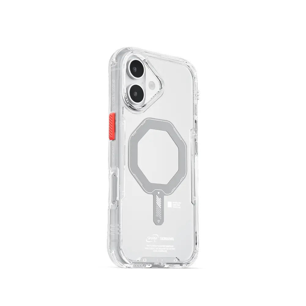 Apple iPhone 17 Kılıf M-safe Şarj Özellikli Şeffaf Airbag Tasarımlı Skinarma Saido Mag-Charge Kapak