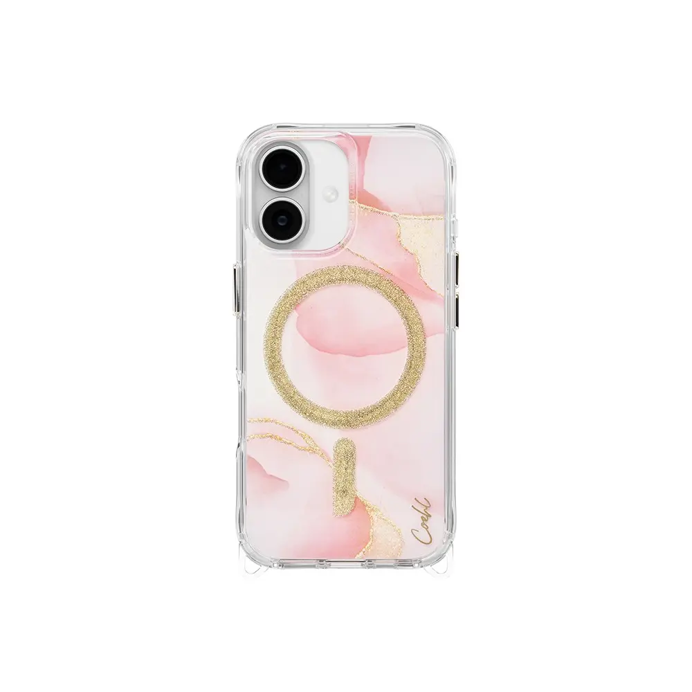 iPhone 17 MagSafe Uyumlu Simli Şeffaf Kılıf - Coehl Aeris