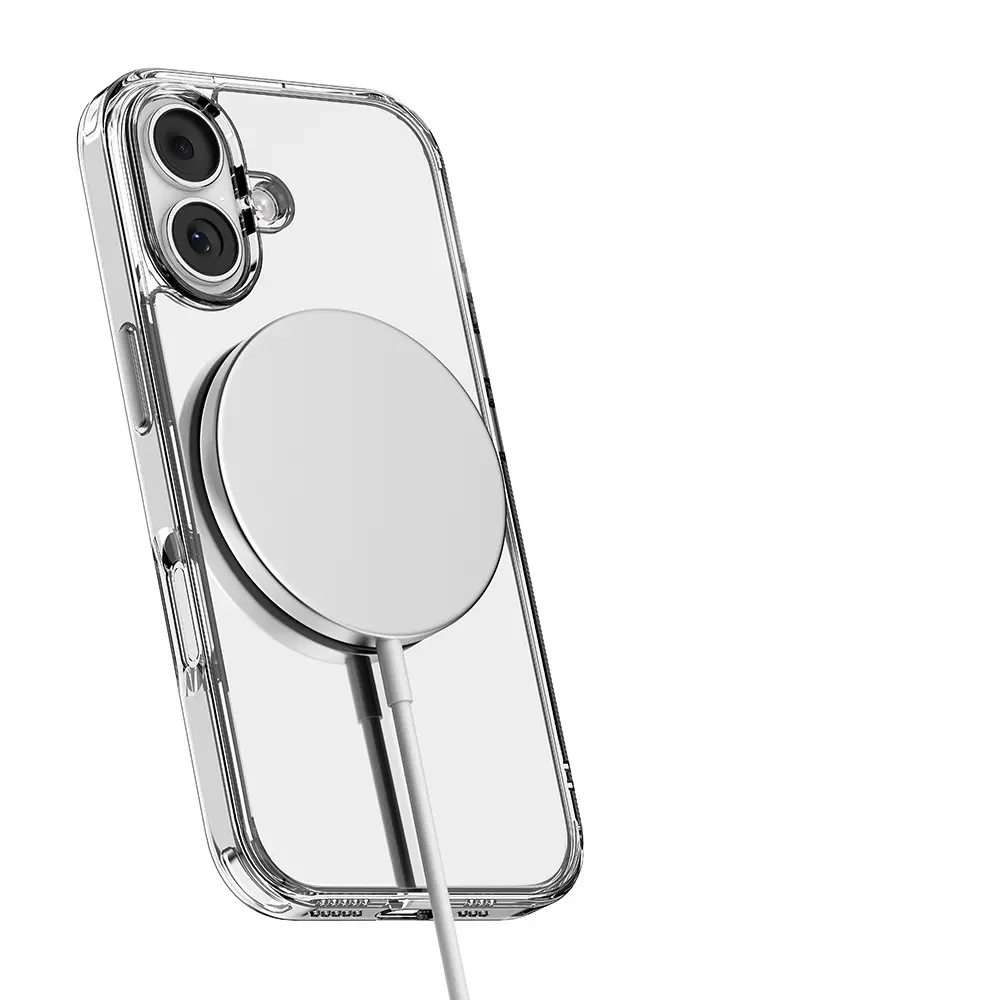 iPhone 17 MagSafe Uyumlu Standlı Şeffaf Kılıf - Mutural Fresh