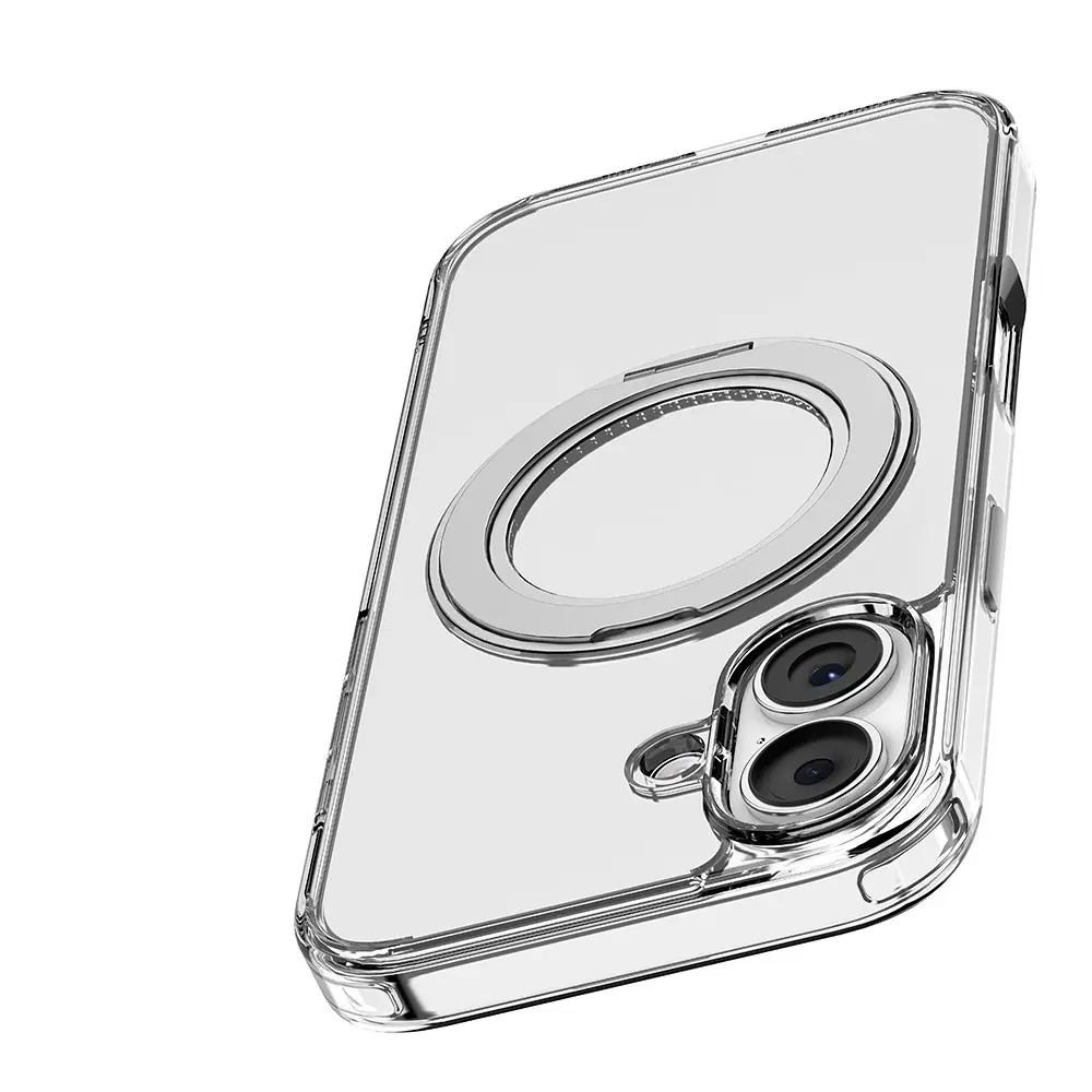 iPhone 17 MagSafe Uyumlu Standlı Şeffaf Kılıf - Mutural Fresh