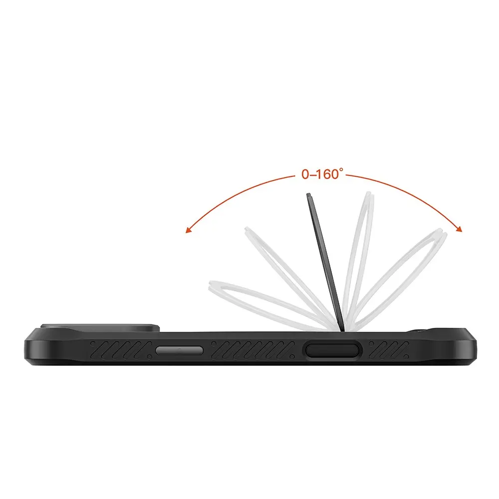 iPhone 17 MagSafe Uyumlu Parmak Halkalı Standlı Kılıf - Mutural Obsidian