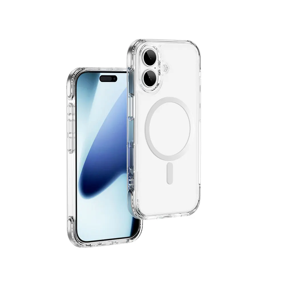 iPhone 17 MagSafe Uyumlu Şeffaf Kılıf - Wiwu MCC-702 Titanyum Pro
