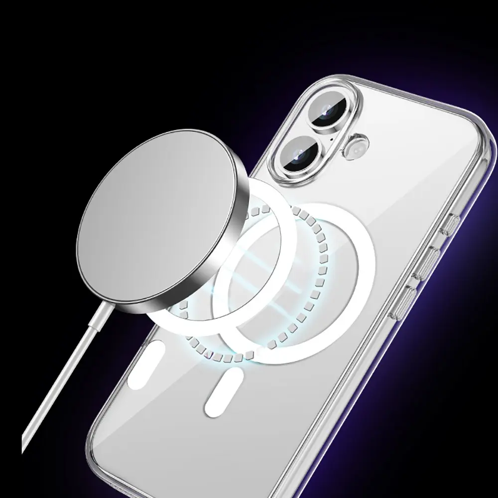 iPhone 17 MagSafe Uyumlu Şeffaf Sert PC Kılıf - Wlons Pita