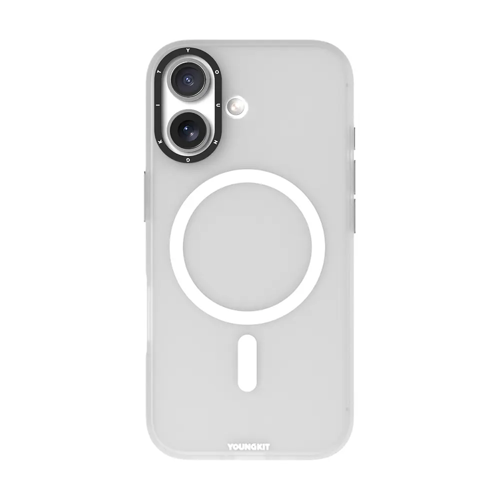 iPhone 17 MagSafe Uyumlu Şeffaf Kılıf - Youngkit Hidden Sand