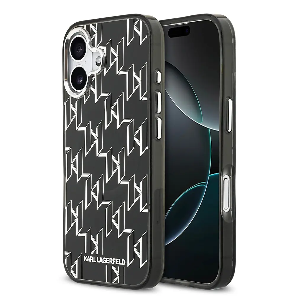 iPhone 17 MagSafe Uyumlu Monogram Desenli Kılıf - Karl Lagerfeld