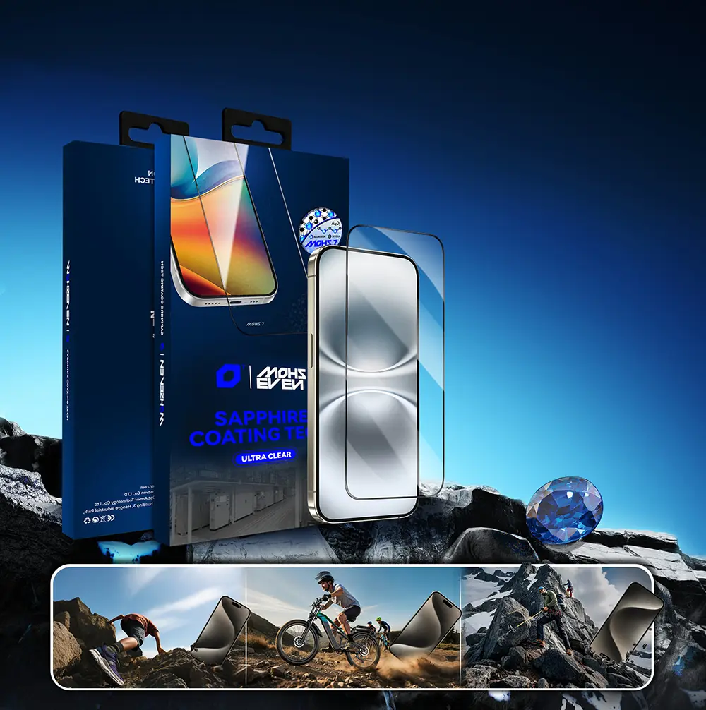 Apple iPhone 17 Mohseven Safir Coating 3D Glue Privacy Hayalet Temperli Cam Ekran Koruyucu