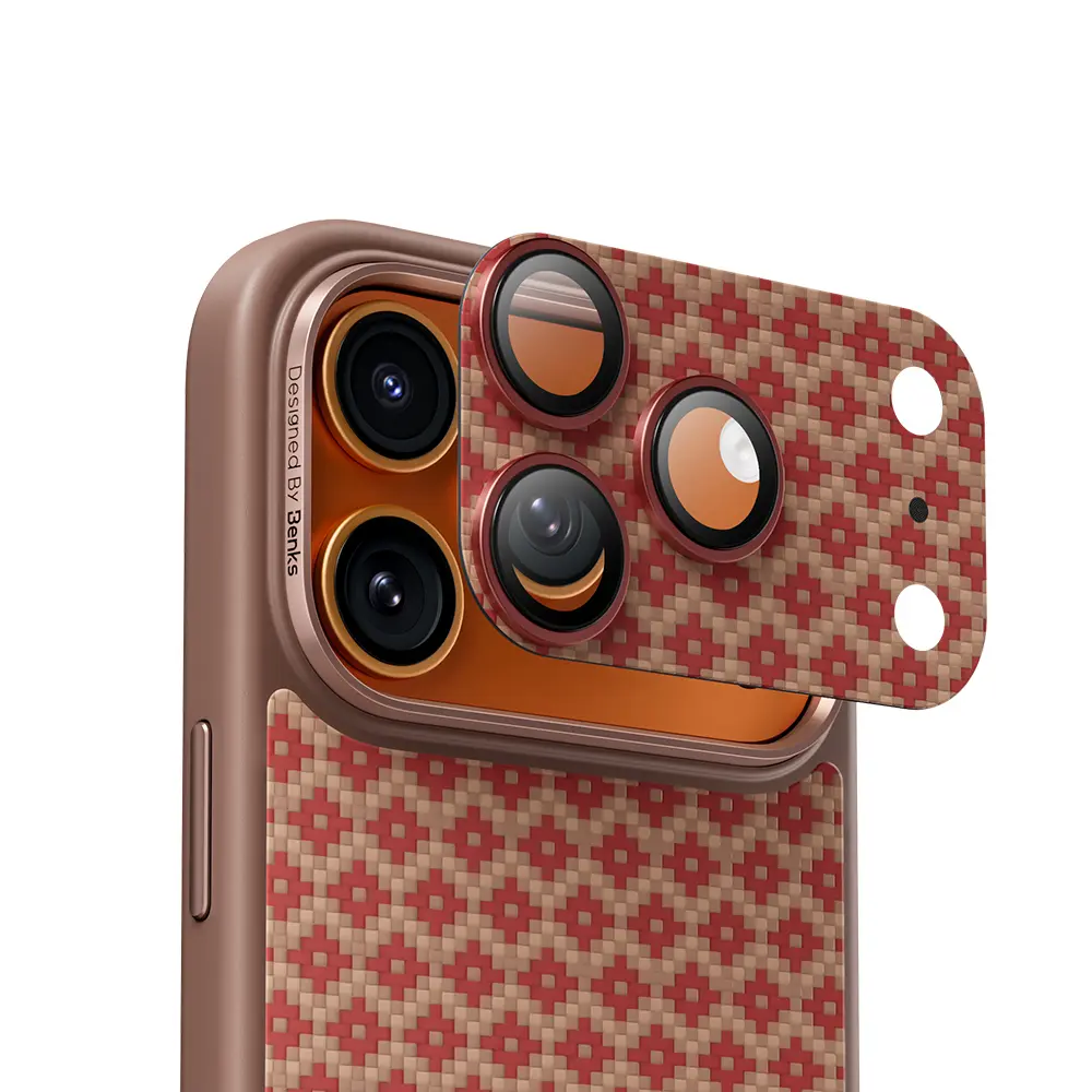 Apple iPhone 17 Pro Benks ArmorWarrior ArmorGrid Serisi Kevlar Kamera Lens Koruyucu
