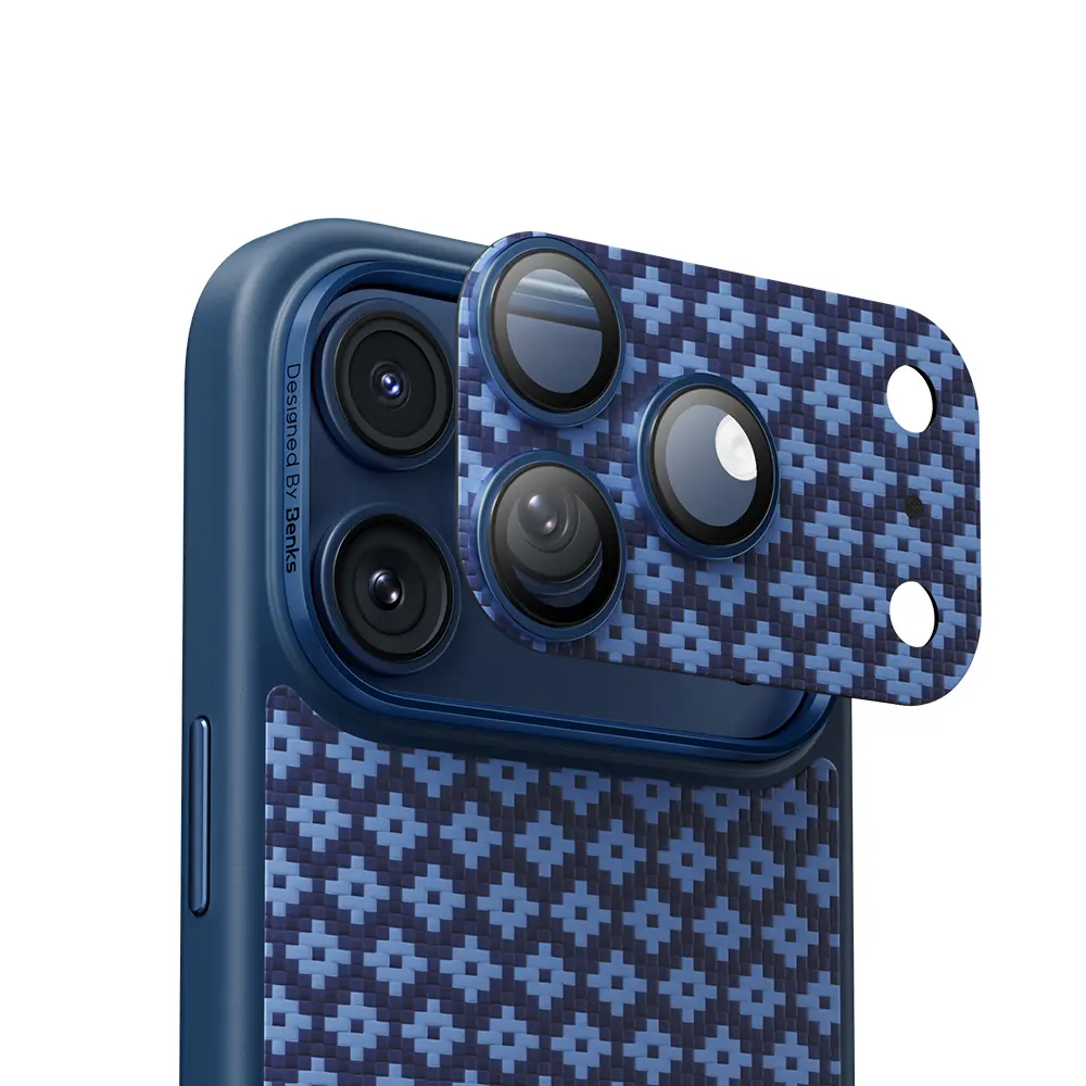 Apple iPhone 17 Pro Benks ArmorWarrior ArmorGrid Serisi Kevlar Kamera Lens Koruyucu