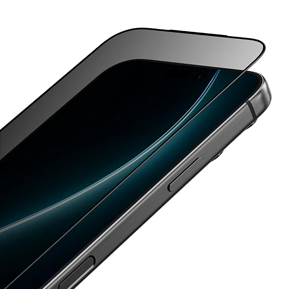 iPhone 17 Pro Hayalet Ekran Koruyucu, Uygulama Aparatlı - Benks Glass Warrior Privacy