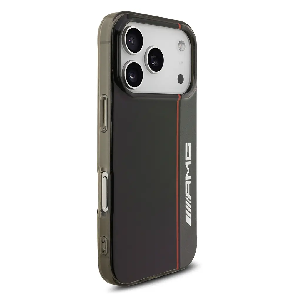 Apple iPhone 17 Pro Kılıf AMG Orjinal Lisanslı M-safe Şarj Özellikli IML Baskı Logolu Çift Katmanlı Bow Lines Kapak