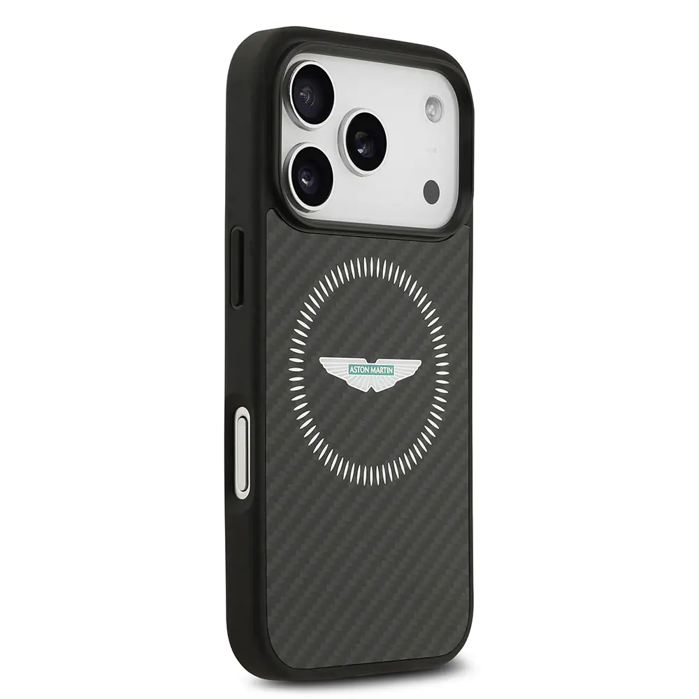 iPhone 17 Pro MagSafe Uyumlu Karbon Fiber Kılıf - Aston Martin