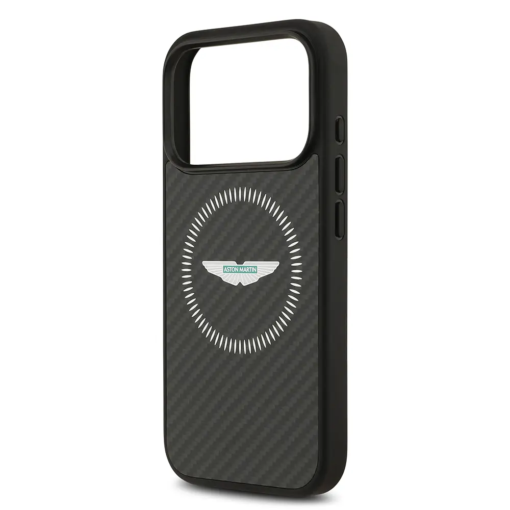 iPhone 17 Pro MagSafe Uyumlu Karbon Fiber Kılıf - Aston Martin
