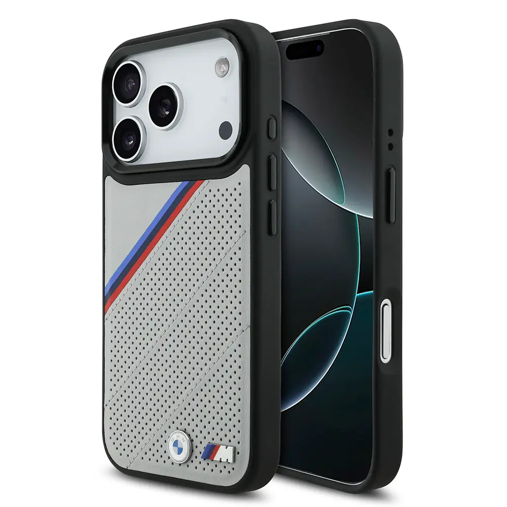 iPhone 17 Pro MagSafe Uyumlu Deri Kılıf - BMW M Logolu
