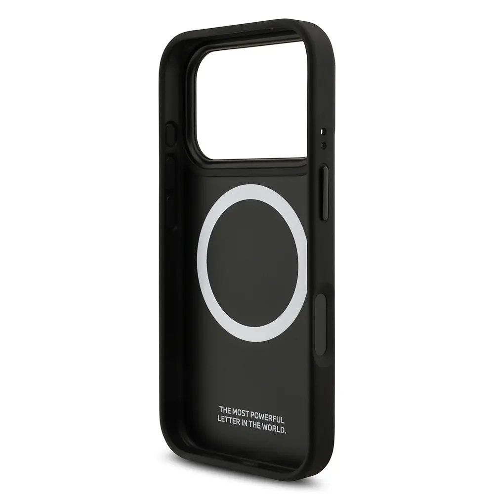 Apple iPhone 17 Pro Kılıf BMW Orjinal Lisanslı M-safe Şarj Özellikli Karbon Fiber Metal Logolu Kapak