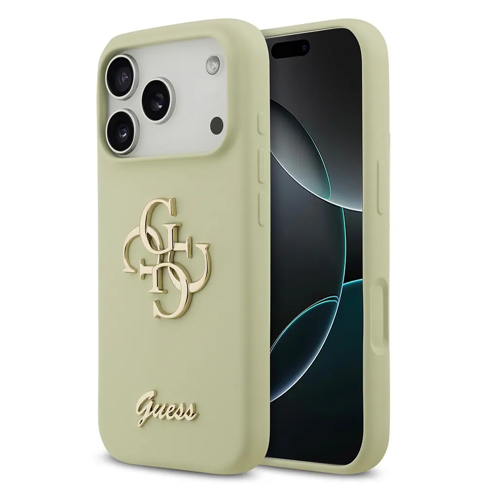 iPhone 17 Pro Kabartmalı Guess Logolu Lisanslı Kılıf - Guess Grained
