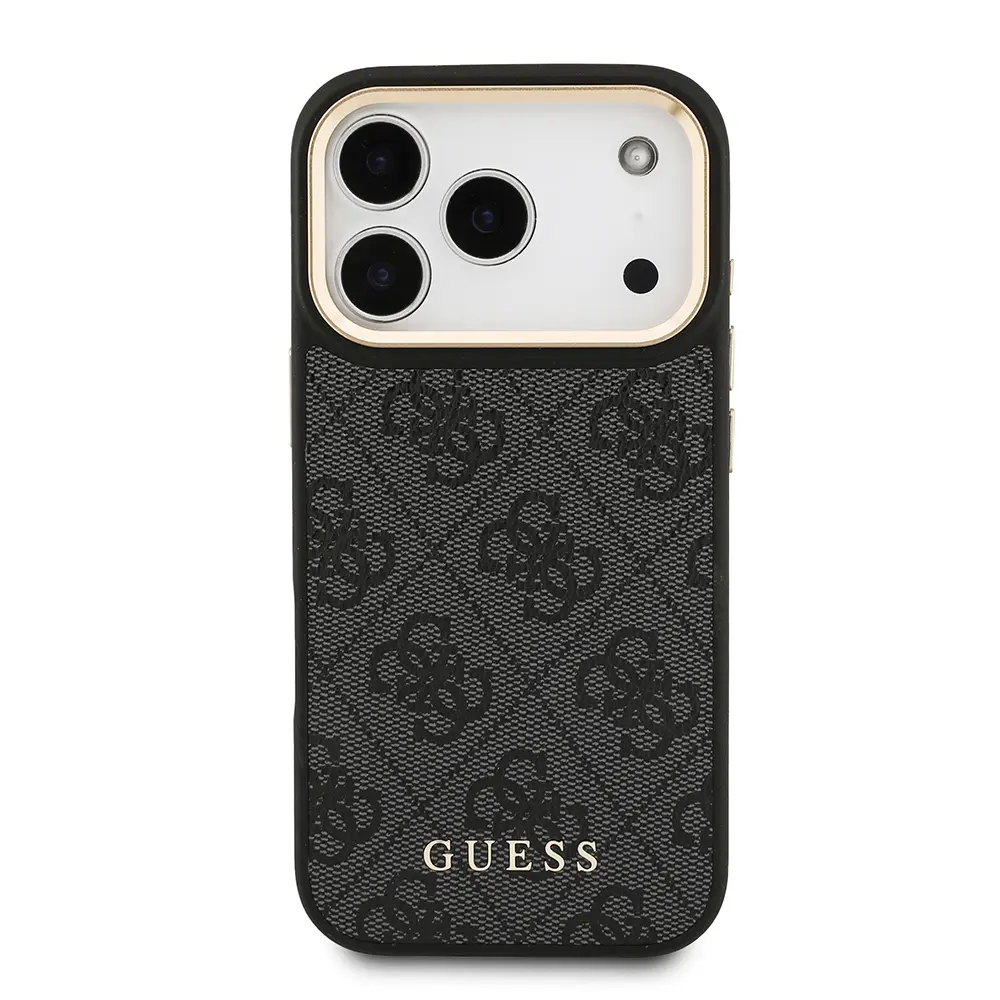 iPhone 17 Pro MagSafe Uyumlu Kartlıklı Kılıf - Guess 4G Metal Logo