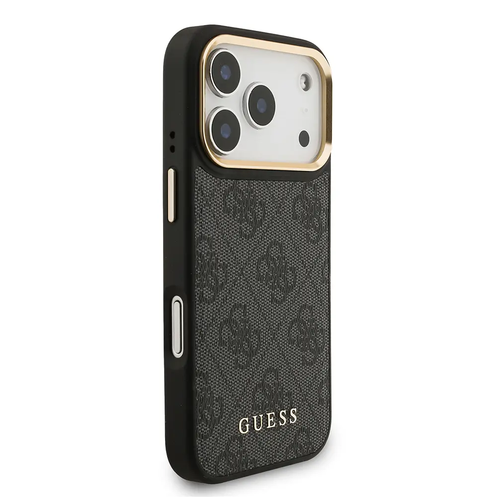 iPhone 17 Pro MagSafe Uyumlu Kartlıklı Kılıf - Guess 4G Metal Logo