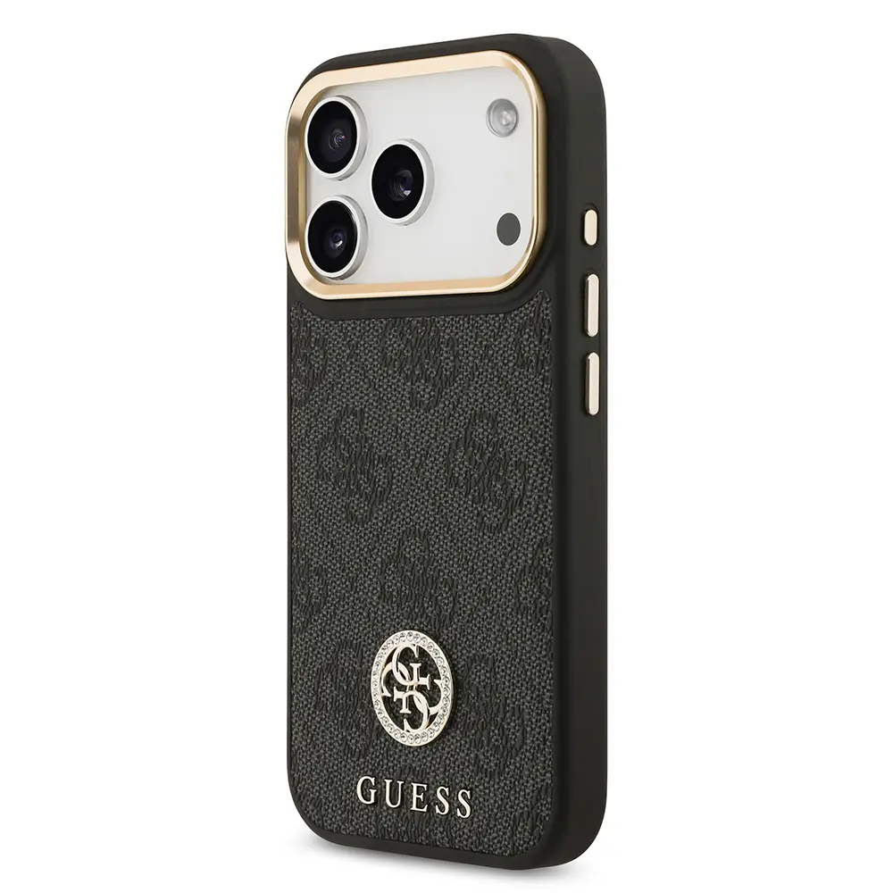 iPhone 17 Pro MagSafe Uyumlu Taşlı Kılıf - Guess 4G Logolu