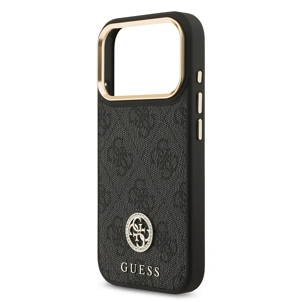iPhone 17 Pro MagSafe Uyumlu Taşlı Kılıf - Guess 4G Logolu