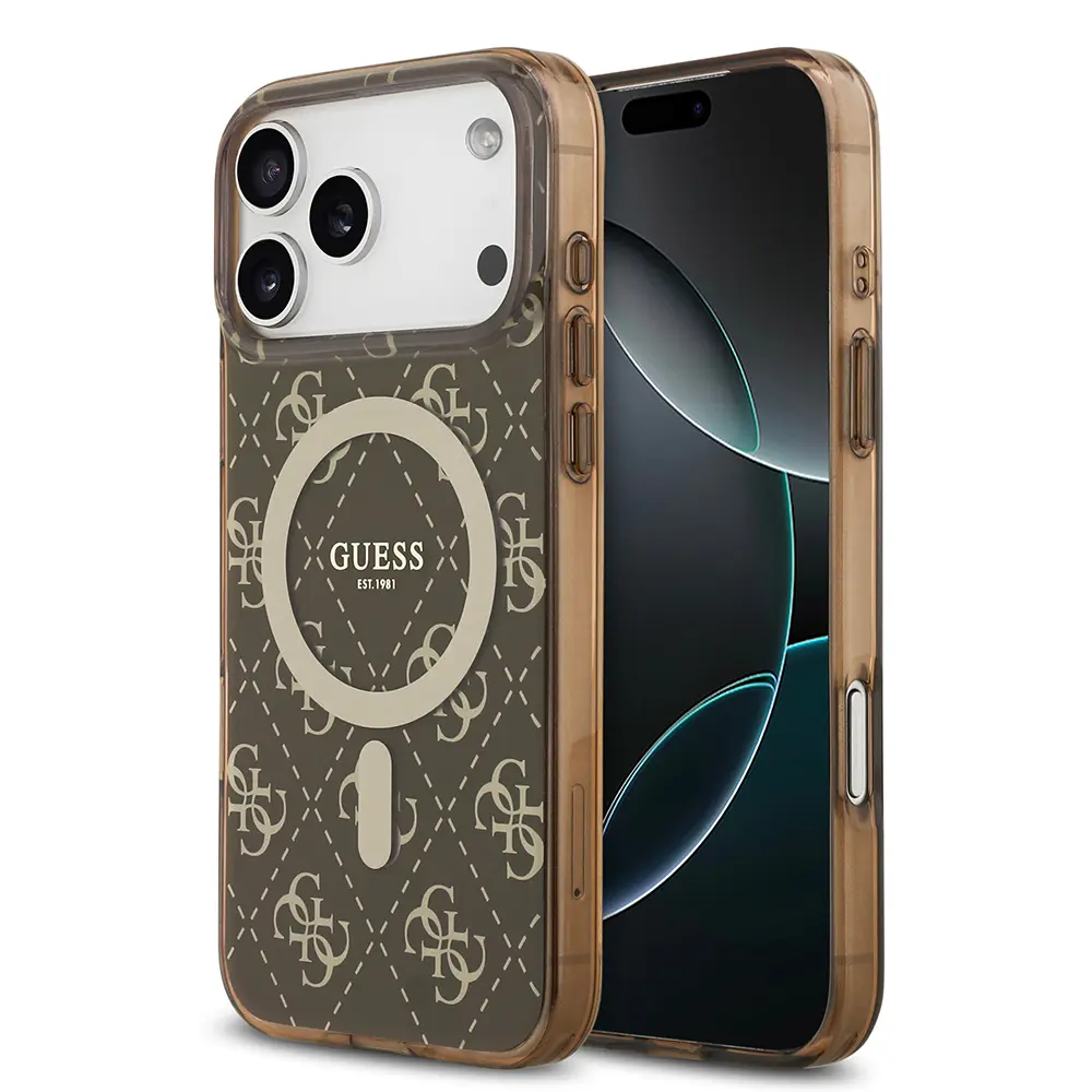 iPhone 17 Pro MagSafe Uyumlu Kılıf - Guess 4G Logolu IML Baskı