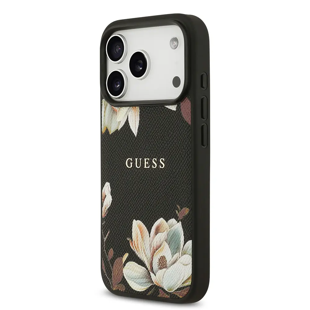 iPhone 17 Pro MagSafe Uyumlu Çiçek Tasarımlı Kılıf - Guess Lisanslı