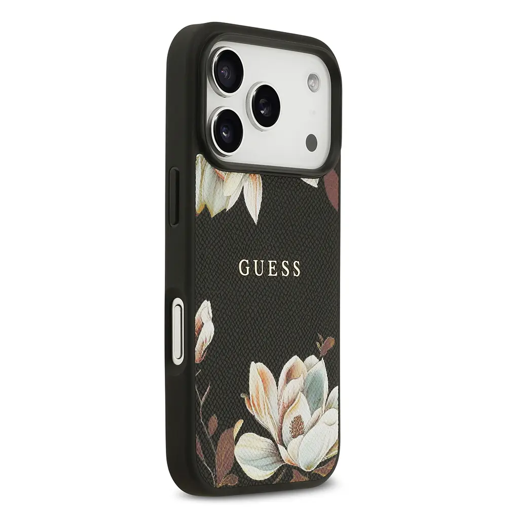 iPhone 17 Pro MagSafe Uyumlu Çiçek Tasarımlı Kılıf - Guess Lisanslı