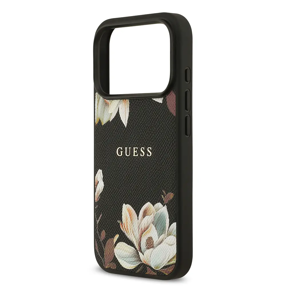 iPhone 17 Pro MagSafe Uyumlu Çiçek Tasarımlı Kılıf - Guess Lisanslı