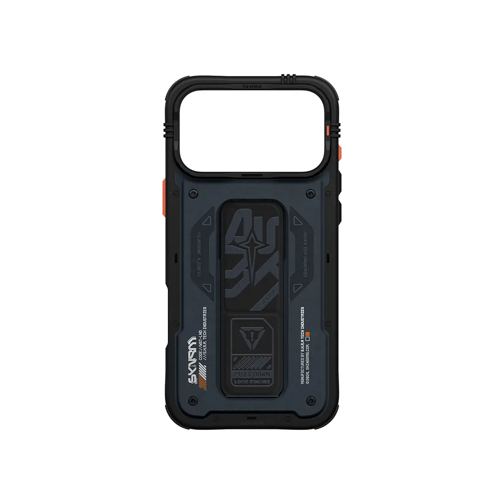 iPhone 17 Pro Desenli Airbag Tasarımlı Standlı Kılıf - Skinarma Aegis