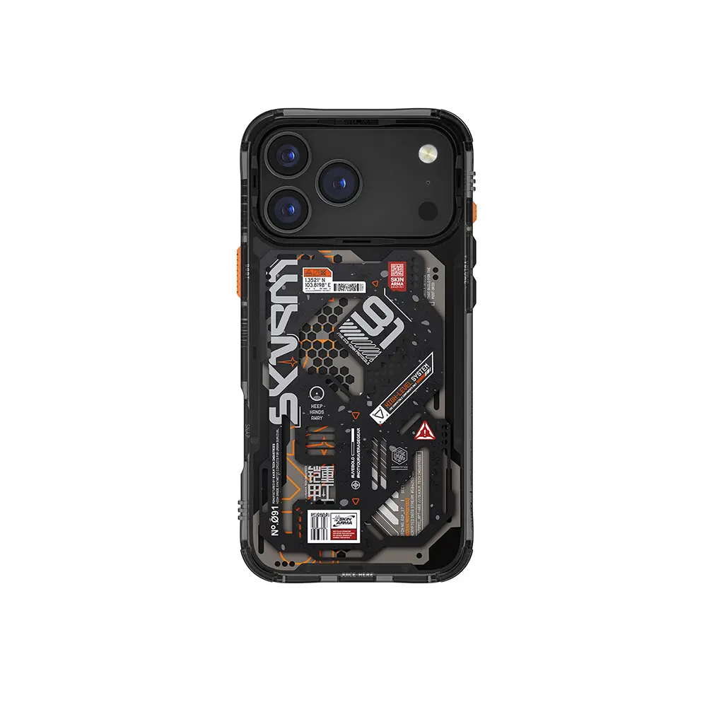 iPhone 17 Pro Desenli Airbag Tasarımlı Şeffaf Kılıf - Skinarma Spectra