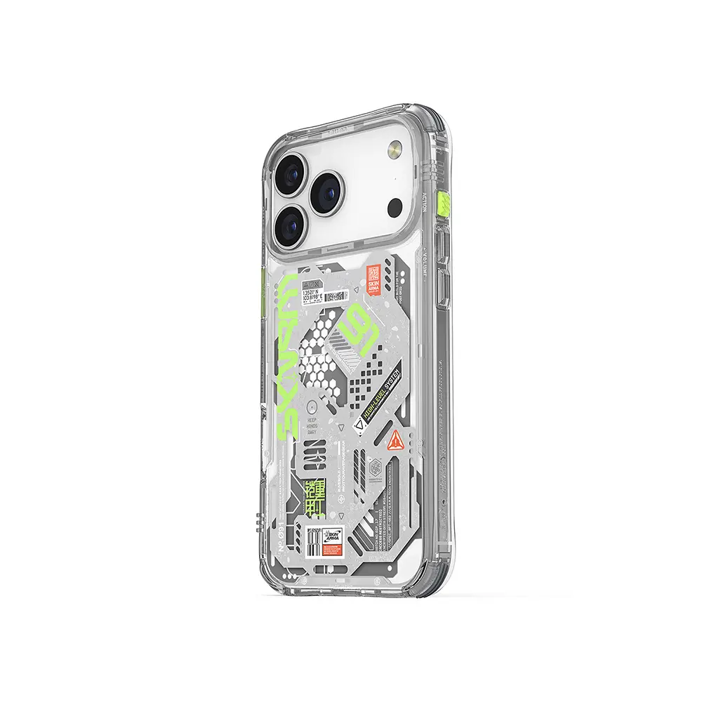 iPhone 17 Pro Desenli Airbag Tasarımlı Şeffaf Kılıf - Skinarma Spectra