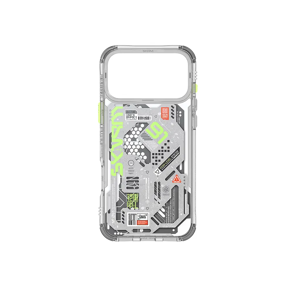 iPhone 17 Pro Desenli Airbag Tasarımlı Şeffaf Kılıf - Skinarma Spectra