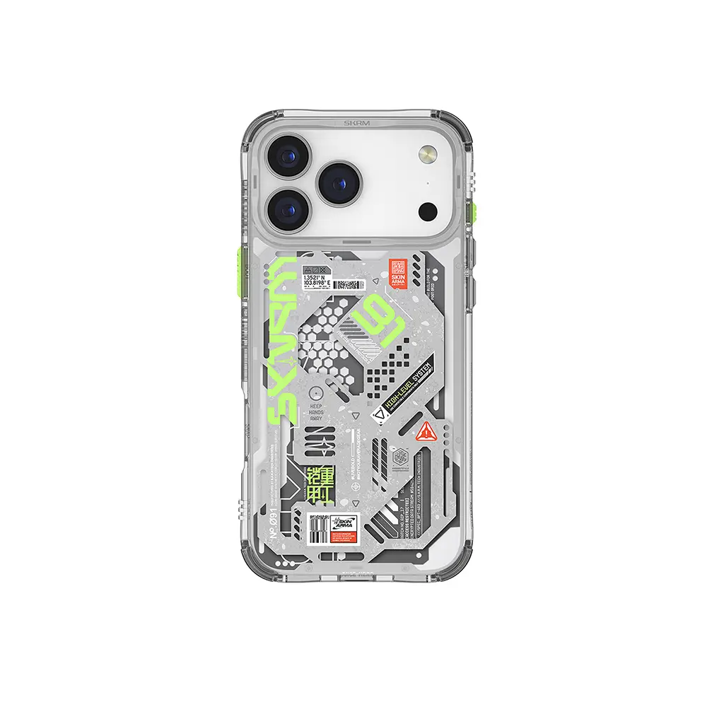 iPhone 17 Pro Desenli Airbag Tasarımlı Şeffaf Kılıf - Skinarma Spectra
