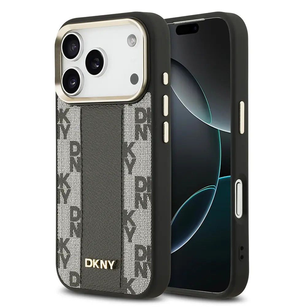 iPhone 17 Pro MagSafe Uyumlu 3D Checkered Desenli Kılıf - DKNY