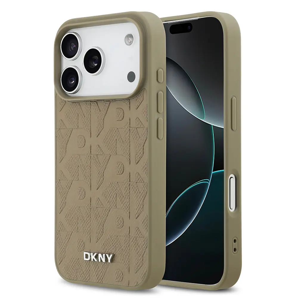 iPhone 17 Pro MagSafe Uyumlu 3D Grid Desenli Kılıf - DKNY Lisanslı