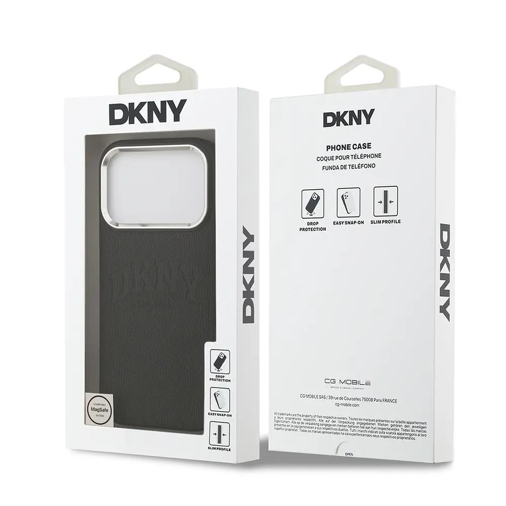 iPhone 17 Pro MagSafe Uyumlu PU Deri Kılıf - DKNY Lisanslı