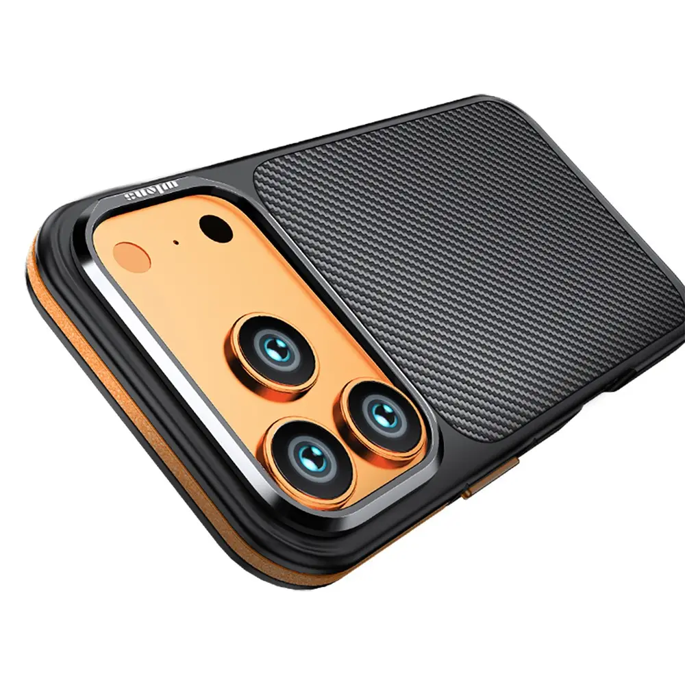 iPhone 17 Pro MagSafe Uyumlu Karbon Fiber Görünümlü Kılıf - Wlons Marin