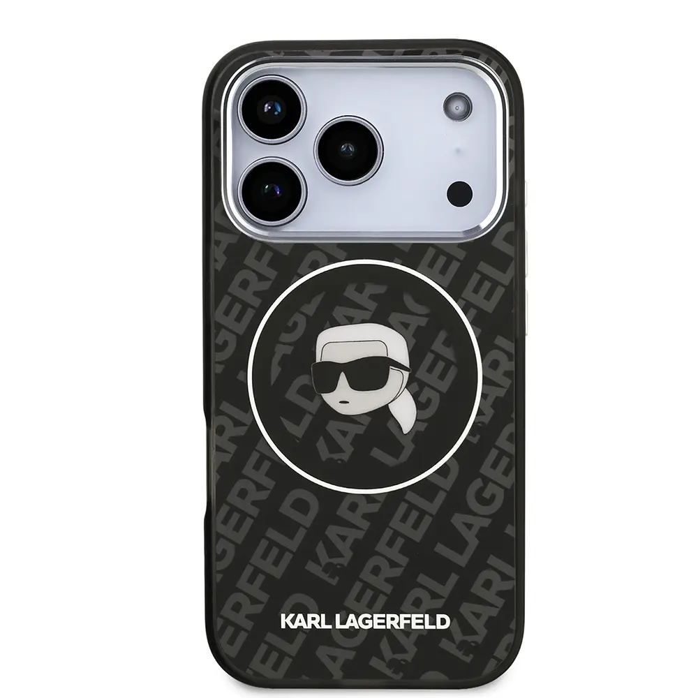 Apple iPhone 17 Pro Kılıf Karl Lagerfeld Orjinal Lisanslı IML Baskılı KL Heads Kapak