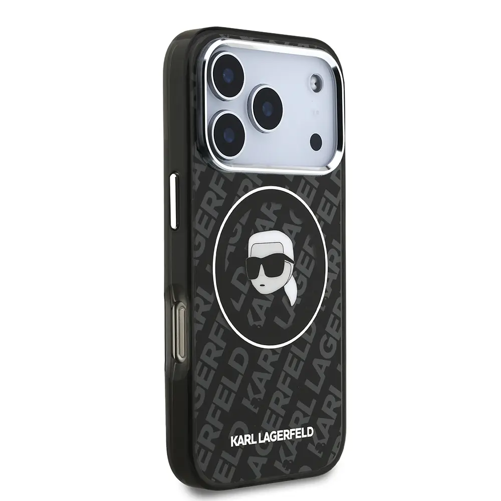 Apple iPhone 17 Pro Kılıf Karl Lagerfeld Orjinal Lisanslı IML Baskılı KL Heads Kapak