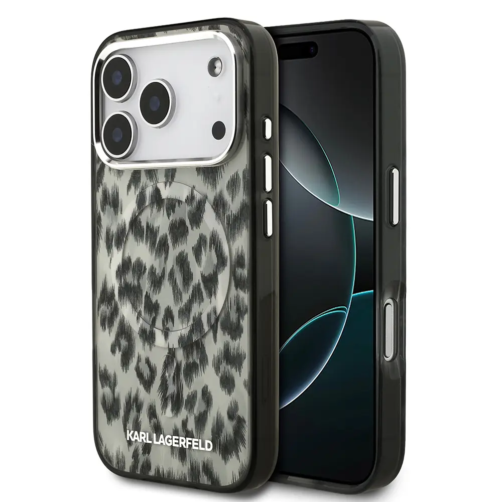 iPhone 17 Pro MagSafe Uyumlu Leopar Baskılı Kılıf - Karl Lagerfeld
