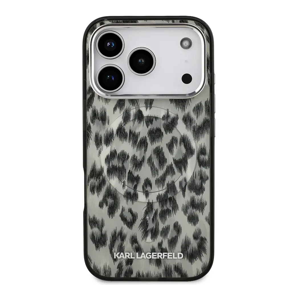 iPhone 17 Pro MagSafe Uyumlu Leopar Baskılı Kılıf - Karl Lagerfeld